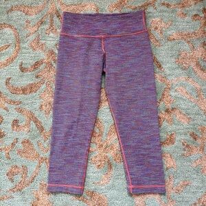 Lululemon Athletica Purple Capris with Pink Accents